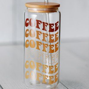 GLASS COLD COFFEE BEER CAN TUMBLER - COFFEE
